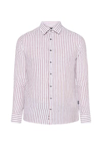 bugatti - Leinenhemd, Modern Fit, Langarm, Kent-Kragen, für Herren - 090 BRAUN