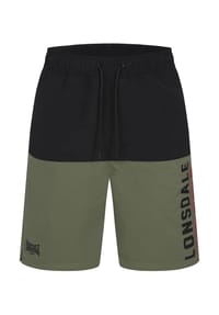 LONSDALE™ - Herren Beachshorts normale Passform HAYLING - Olive/Black/Red