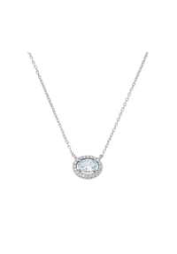 GIORGIO MARTELLO MILANO - Collier Ziersteine, Zirkonia weiß, Silber 925 - blau