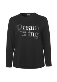 VIA APPIA -DUE- - Langarmshirt Dezentes Langarmshirt mit Schmucksteinen - schwarz multicolor