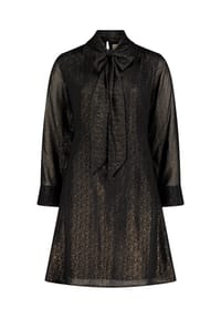 CARTOON - Chiffonkleid mit Schleifenknoten - Schwarz/Gold