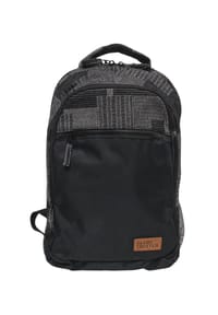 GLOBETROTTER - Daypack, Zweiwegereißverschluss - BLACK DENIM/BLACK