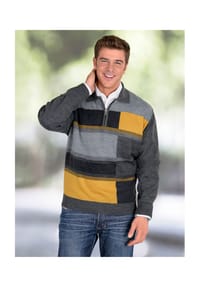 Sieh an! - Pullover - anthrazit-dunkelrot