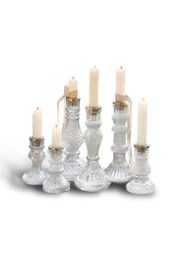 LOBERON Kerzenständer 6er Set Youna klar/silber - Kerzenhalter - klar/silber