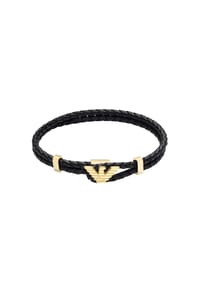 EMPORIO ARMANI N/A - Emporio Armani Herren-ID-Armband aus goldfarbenem Leder, EGS3321710 - Gold