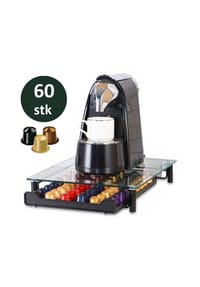 Cheffinger - Kaffeekapsel Schublade für 60 Kapseln kompatibel mit Nespresso - Schwarz OneSize
