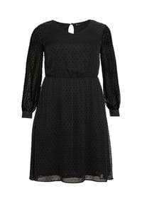 sheego - Chiffonkleid - schwarz