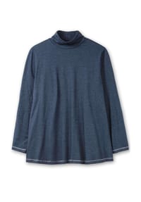 sheego - Langarmshirt - saphir-meliert