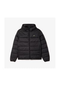 LACOSTE - Herren Steppjacke - Lightweight Colorblock Puffed Jacket, Kapuze, wattiert - Schwarz