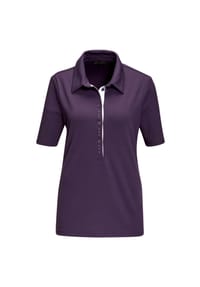 GOLDNER - Kurzgröße:  Pikee-Poloshirt - dunkle pflaume