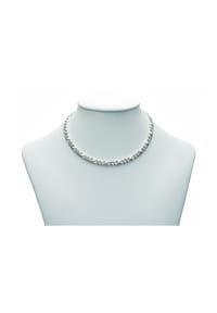 Adelia's - Damen Silber Schmuck 925 Silber Fantasie Halskette 50 cm Ø 5 mm - silber