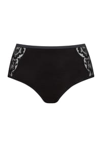 mey - Hüftslip, florale Spitze, uni, für Damen - 3 SCHWARZ