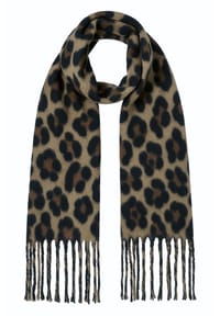 collezione alessandro® - Warmer Schal Leopardo mit XL Leomuster - braun