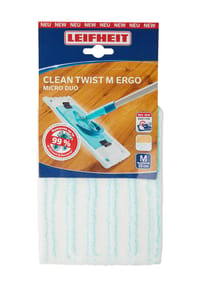 LEIFHEIT Wischbezug "Clean Twist M Ergo - micro duo" - CLEAN TWIST - WEISS/BLAU