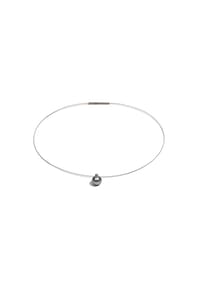 Adelia's - Damen Perlenschmuck Edelstahl Tahiti Perlen Halsreif ( 42 cm ) - silber
