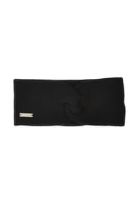 SEEBERGER - Cashmere Stirnband, Logo-Detail, für Damen  - 10 BLACK