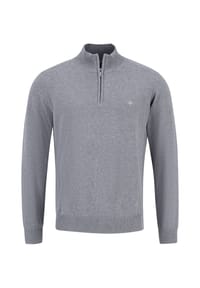 FYNCH-HATTON® - Pullover, uni, Stickerei, für Herren - 936  STEEL