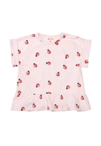 JETTE - T-Shirt Käfer, Volant, für Kinder - 424  MARSHMALLOW