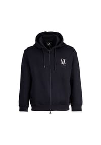 ARMANI EXCHANGE - Herren Sweatjacke mit Kapuze - Hoodie Full-Zip, Baumwoll-Mix - Dunkelblau