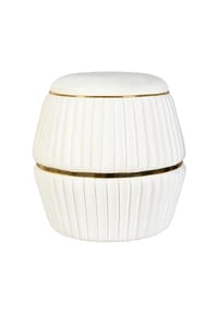 Kayoom - Hocker Doric 225 - elfenbein - gold