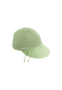 SEEBERGER - Papierstroh Schildkappe  mit großem Schild 53719-0 - 52 PINE GREEN