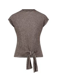 CARTOON - Shirt, Knotendetail, Damen - 7721 BROWN MELANGE
