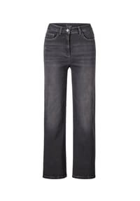 GOLDNER - Kurzgröße:  Klassische Denimhose, dezente Waschung - dunkelblau