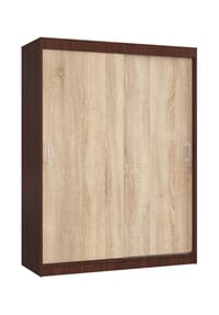 Akord - Schwebetürenschrank S150 mono mit 2 Türen und 6 Einlegeböden - erle