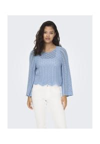 ONLY® - Strickpullover, 3/4-Arm, für Damen - 206573 LIGHT BLUE