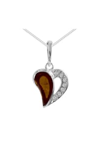 OSTSEE-SCHMUCK® - Kette mit Anhänger , Herz , Silber 925/000 - silber
