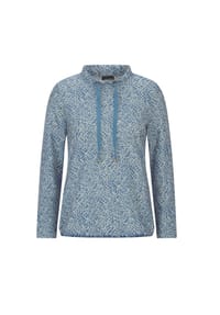 GOLDNER - Kurzgröße:  Sweater mit grafischem Druck - beere / gemustert
