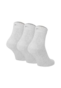 Tamaris - Damen Socken, 3er Pack - Comfort Cotton Socks, Crew Socken, einfarbig - Grau