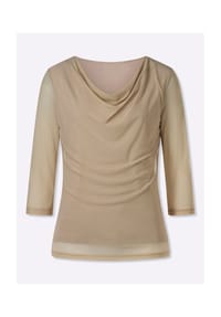 heine - Mesh-Shirt - sand-sesam
