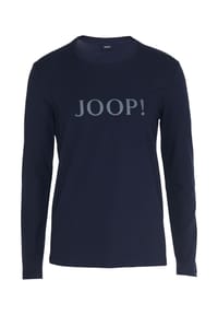 JOOP! - Herren Langarmshirt mit Logoprint - Comfort, Mix and Match, Rundhals, Cotton Stretch - Blau