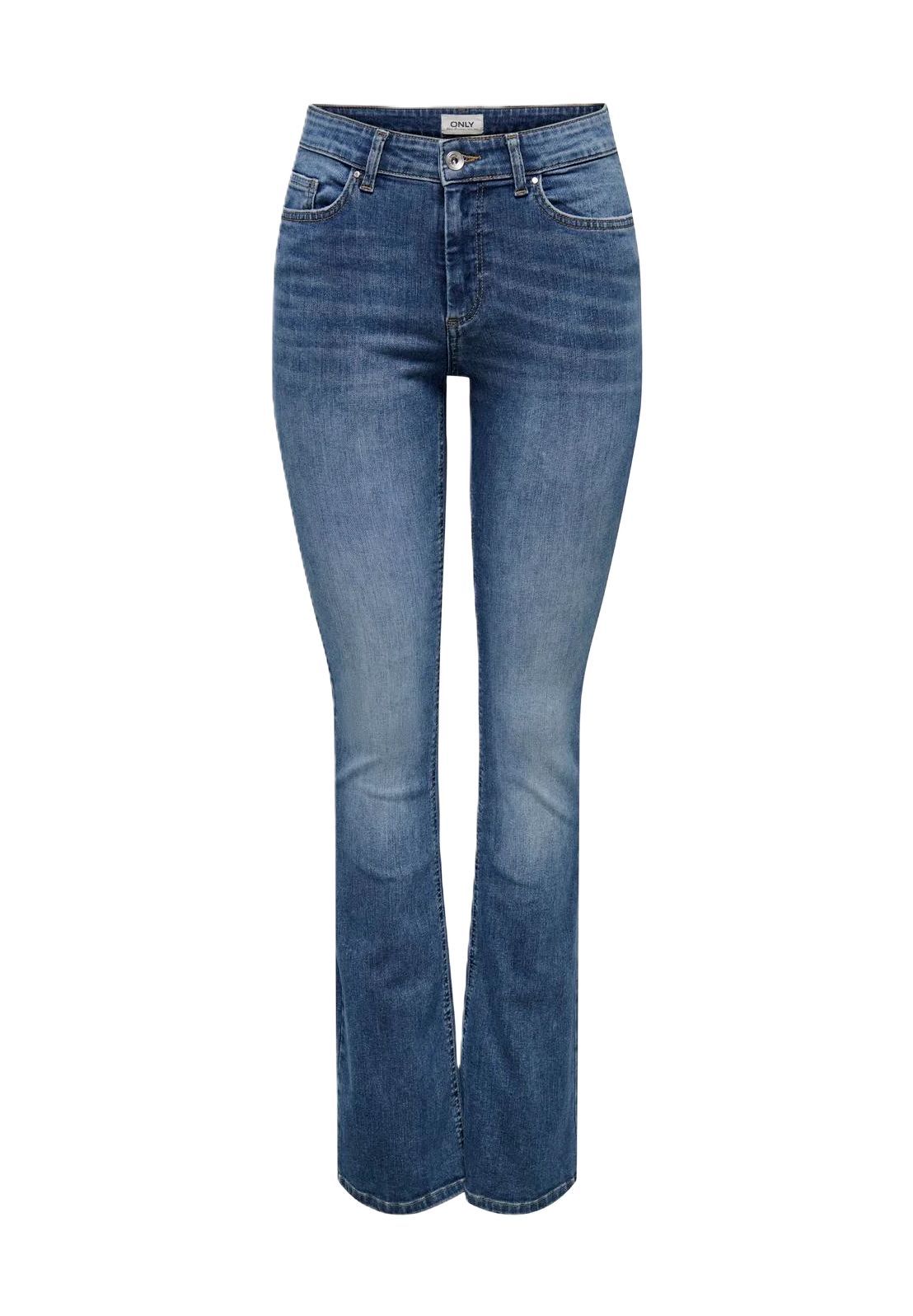 Only Blush Jeans Flared Fit In Mittelblau Used - Bild 5