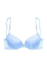 LASCANA - Alana Push-Up-BH, Seidenanteil, Zierschleife, für Damen - 17 LIGHT BLUE