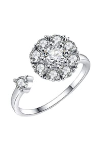 collezione alessandro® - Ring Kristall aus 925 Sterling Silber - silbern