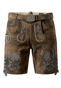 STOCKERPOINT - Trachtenlederhose Leo Bavaria - hellgrau gespeckt