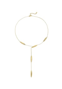 Adelia's - Kurze Halskette aus Edelstahl mit Y-Design 39,5 cm + 5 cm - goldfarben