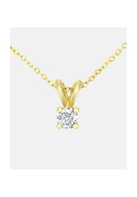 Diamant L'eternel - Kette mit Anhänger, mit 0.1 ct Diamant, 375 Gelbgold - gold