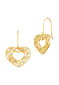 Julie Julsen® - Ohrhänger 925/- Sterling Silber 22 Zirkonia - gold