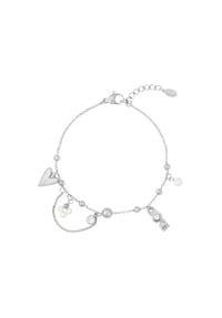 Adelia's - Charmarmband mit Herz- und LOVE-Anhängern, 16 cm - goldfarben