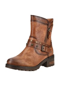 MUSTANG® - Lederimitat Stiefelette - Cognac