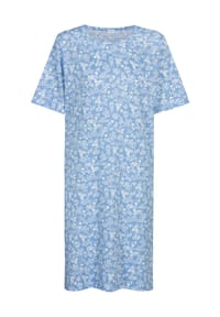 mey - Flower Meadow Sleepshirt, Rundhals, Kurzarm, für Damen - 1116 BLUE SILK
