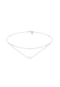 elli. - Halskette Layer Choker Astro Halbmond Sterne 925 Silber - Gold