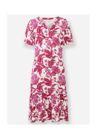 heine - Jersey-Kleid - champagner-grasgrün-bedruckt