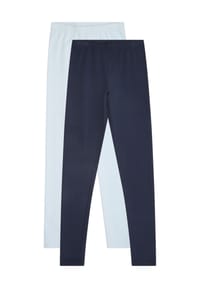 MANGUUN - Leggins, 2er-Pack, Gummibund, für Kinder - 1 DRESS BLUE/ICE