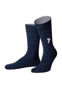 von Jungfeld - Socken, Stickerei, Weltall-Design, für Herren - GEMUSTERT BLAU