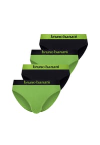 bruno banani - Sportslip / Unterhose 4er Pack Flowing - Grün / Schwarz