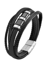 Adelia's Men Bold Style - Anhänger – Gravuranhänger aus Leder - schwarz